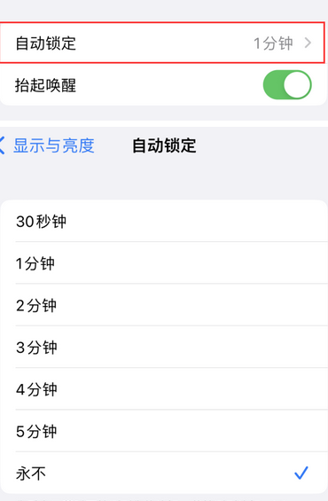 连山苹果换屏维修分享无法调整iPhone自动锁屏的时间怎么办